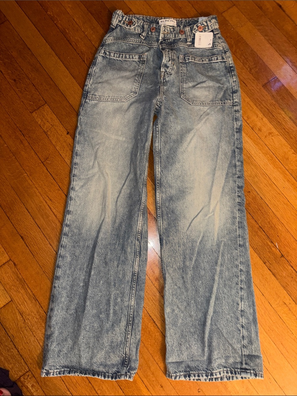 Free People Light Blue Washed Bootcut Jeans